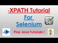 XPath Tutorial For Selenium xpath in selenium webdriver how to find xpath in selenium webdriver