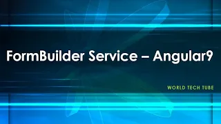 FormBuilder Service in Angular FormBuilder example How to use FormBuilder service in component