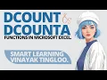 DCOUNT and DCOUNTA functions in excel