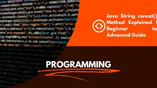 Java String concat Method Explained Beginner to Advanced Guide