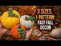 Make Handmade Fall Decor Fast With This 3-in-1 Pumpkin Pattern