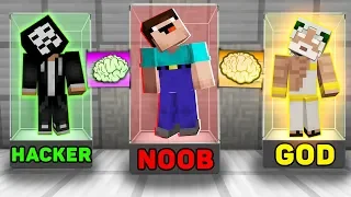 Download Minecraft NOOB vs PRO vs HACKER vs GOD : SUPER BRAIN EXCHANGE! in Minecraft! Animation! MP3