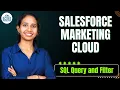 Salesforce Marketing Cloud SQL Query and Filter Learn SFMC Course SFMC CyberBrainer