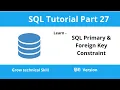 SQL Primary Foreign Key Tutorial in Hindi With Practical Example SQL Tutorial Part - 27