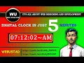 How to create digital clock in Notepad using Html CSS JS Create Digital clock in just 5 minutes