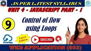 Chapter 4 JavaScript Part 1 Control of flow using Loops - for while Iterative Statements