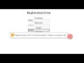 How to Create a simple Registration Form in and HTML