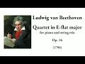 Beethoven: Piano Quartet in E-flat major, Op. 16 (with Score)