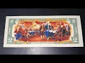 Uncirculated Independence Day REAL 4th of July Colored - 2 Dollar Bill 2013 Lot