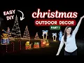 CHRISTMAS OUTDOOR DECOR DIY Decor Ideas Lowes Holiday Decorations Haul Setup Part 1
