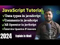JavaScript Tutorial in hindi Data types Comments All operator in JavaScript in Hindi