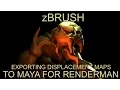 zBrush - Exporting Displacement maps to Maya for Renderman Tutorial