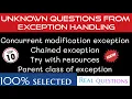 Exception Handling realtime interview questions Concurrent Modification Exception