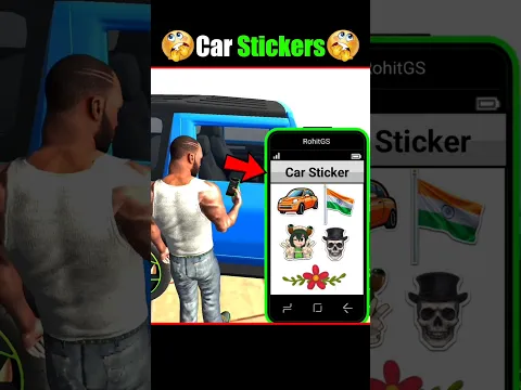 🚘Car Sticker Features Add in Indian Bike Driving 3D #shorts