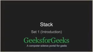 Stack Set 1 Introduction GeeksforGeeks