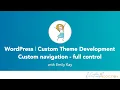 Create Custom Responsive Menus in WordPress Block Themes Desktop Mobile Navigation Tutorial
