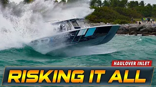 NO TURNING BACK AT HAULOVER INLET !! | HAULOVER BOATS | WAVY BOATS