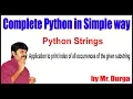 Python Strings Application to print index of all occurrences of the given substring