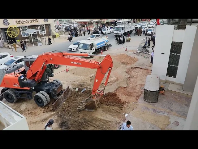 ⁣الكوادر الهندسية في العتبة العلوية المقدسة تقوم بتأهيل مدخل بوابة شارع الشيخ الطوسي