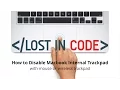 How to Disable Macbook Trackpad