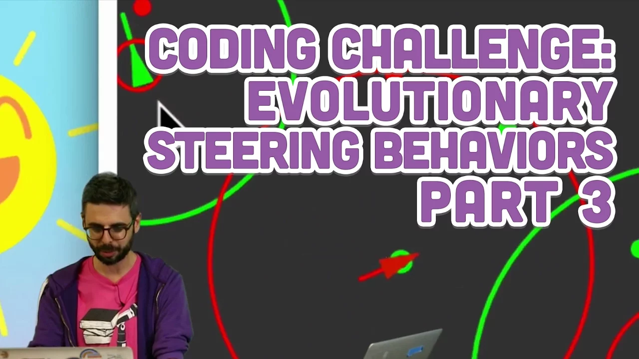 Coding Challenge #69: Evolutionary Steering Behaviors - Part 3