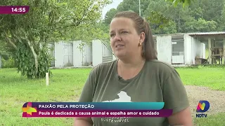 Paix&atilde;o pela prote&ccedil;&atilde;o: Paula &eacute; dedicada a causa animal e espalha amor e cuidado