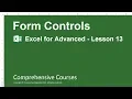 Form Controls - Excel for Advanced