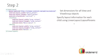 40 Android Linear Layout Using Java Code Part 1 Android Tutorial