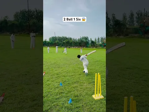 2 Ball Pe 1 Six 😱 #cricketwithvishal #shorts