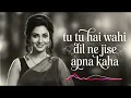 Tu tu hai wahi dil ne jise apna kaha | Yeh vaada raha | old romantic vibes #hindisong #90s 