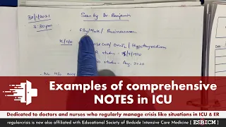 Example of comprehensive notes in ICU RegularCrisis