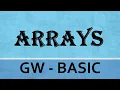 GW-BASIC ARRAYS