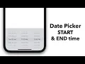 iOS Swift 5 Custom Date Picker with Start and End time
