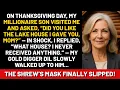 Download Lagu On Thanksgiving Day, my millionaire son visited me and asked, “Did you like the lake house I gave..