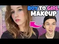 Boy to Girl Makeup Tutorial Beginner BECOME A GIRL
