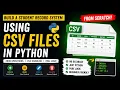 Build a Student Management System in Python CSV - Part 2 Update Delete