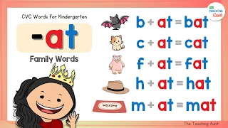 CVC WORDS FOR KINDERGARTEN AT Word Family Learn How To Read Reading 3 Letter Words 