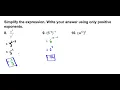 Simplify the expression Write your answer using only positive exponents