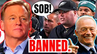BANNED Roger Goodell KICKS Big Dom DiSandro OFF SIDELINE of EAGLES COWBOYS GAME NFL