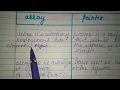 difference between array and pointer in c language