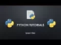 Python - Tutorial 7