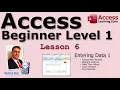 Microsoft Access Beginner 1 Lesson 06 Entering Data Part 1 For Access 2016 2019 365 Tutorial