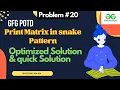 Print Matrix in snake Pattern GFG POTD Array Interview Questions in Hindi DSA in c
