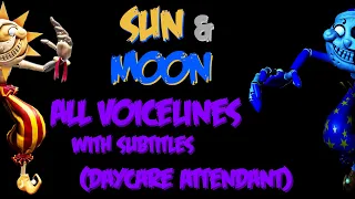 Sun Moon Daycare Attendant All Voicelines with Subtitles FNaF Security Breach