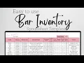 Bar Inventory Tracker Beer Alcohol Liquor Inventory Sheet Restaurant Template Google Sheets Excel