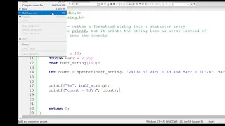 126 sprintf and snprintf Write formatted string into character array