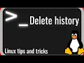 How to clean Linux command history