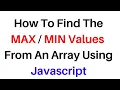 Javascript Find Max Min Value Array Button Onclick Event