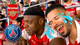 heartbreak for arsenal fans at uefa champions league final arsenal vs psg