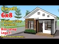 Lagu Begini Penataan-nya Biar Gak Sempit !- Desain Rumah Minimalis 6x8 2 Kamar + Musholah || BANGUN RUMAH